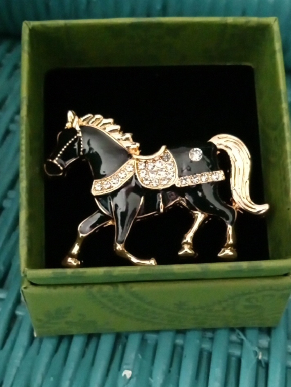 Boxed Horse Brooch